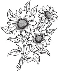 Sunshine Blooms Sunflower Logo Graphic Radiant Sunflower Bliss Vector Icon