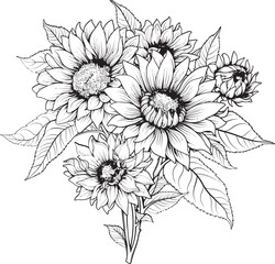 Radiant Sunflower Symphony Iconic Logo Design Sunflower Symphony Vector Graphic Elegance
