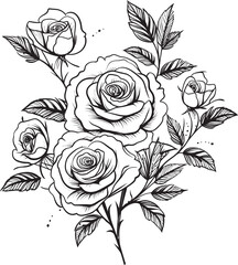 Blooming Beauty Vector Logo Bliss Floral Fusion Iconic Rose Logo Design