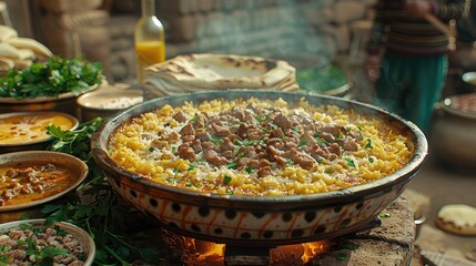 The taste of savory dishes prepared for eid UHD wallpaper 