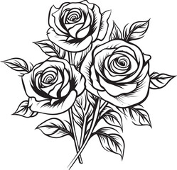 Graceful Roses Vector Graphic Bliss Rosy Symphony Logo Icon Design