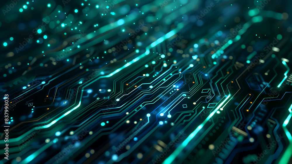 Poster abstract background in the style of a circuit board, with technology and digital concepts