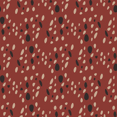 Tribal ethnic camouflage abstract pattern design in fall color trend. Seamless rustic surface texture with neutral tone handwork mark making shapes. 