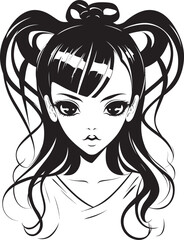 Dazzling Dreamer Iconic Logo Design Magical Maiden Cartoon Character Icon