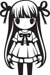 Radiant Ray Cartoon Graphic Design Whimsical Whirlwind Vector Girl Icon