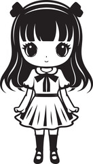 Joyful Jester Girl Logo Icon Radiant Ray Cartoon Graphic Design