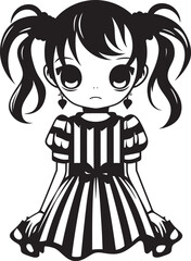 Radiant Rose Vector Girl Logo Sunny Sparkle Girl Cartoon Design