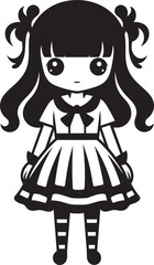 Joyful Jive Girl Iconic Graphic Dazzling Dream Cute Cartoon Logo