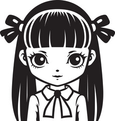 Lovely Lassie Cartoon Logo Art Radiant Rascal Vector Girl Graphic