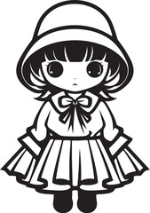 Radiant Rascal Vector Girl Graphic Delightful Diva Cute Cartoon Logo Icon