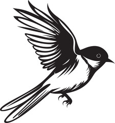 Skybound Aviary Cartoon Housebird Logo Feathered Flight Vector Icon Design