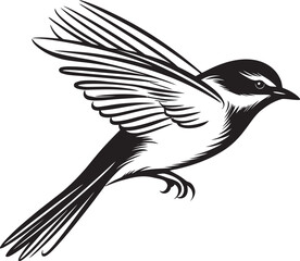 Airborne Abode Graphic Bird House Whimsical Wings Logo Icon Design