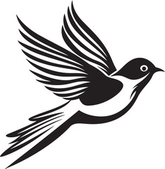 Winged Whirlwind Flying Bird Icon Cloud Canopy Vector House Bird