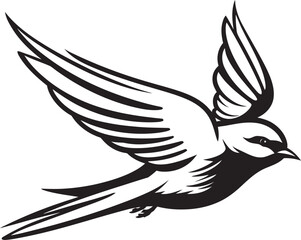 Whistling Wings Cartoon Logo Icon Sky Sojourn Graphic Housebird Design
