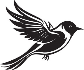 Obraz premium Whistling Wings Cartoon Bird Icon Sky Sojourn Graphic Housebird Graphic