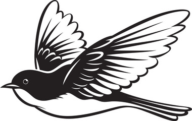 Skyward Soar Graphic House Bird Feathered Flier Logo Icon Design