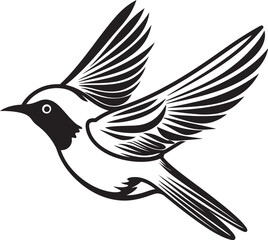 Feathered Flight Vector Bird Design Celestial Coop Cartoon House Bird
