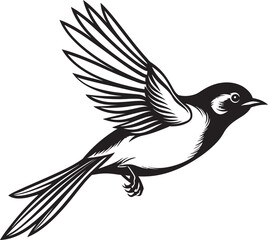 Skyward Swoop Graphic Housebird Feathered Flock Logo Icon Design