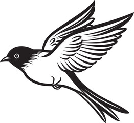 Winged Wonder Vector Housebird Icon Cloud Canopy Cartoon Logo Graphic