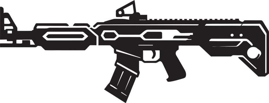 Tactical Titan Gun Icon Design Precision Shooter Vector Logo Icon
