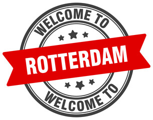 Welcome to Rotterdam stamp. Rotterdam round sign