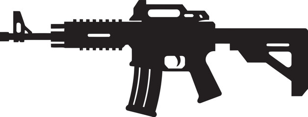 Warzone Warrior Machine Gun Iconic Design Tactical Titan Combat Vector Graphic