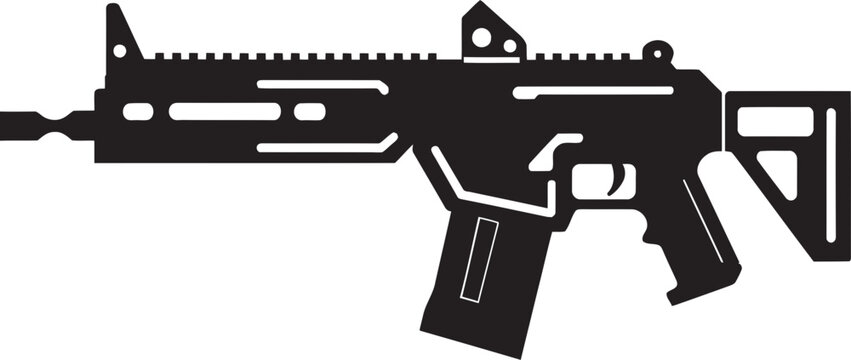 Tactical Titan Combat Vector Graphic Stealth Dominator Modern Gun Logo Design