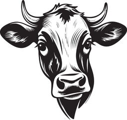 Meadow Muse Icon Design Art Bovine Beauty Logo Iconic Graphic