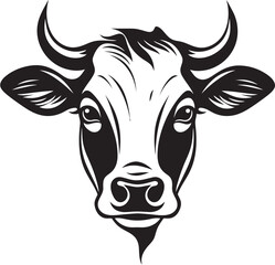 Moo Mirage Cow Icon Design Pasture Pinnacle Vector Logo Graphic