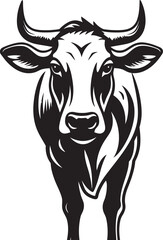 Naklejka premium Dairy Dazzle Logo Vector Graphic Moo Mirage Cow Icon Design