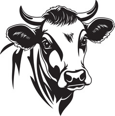 Pasture Pinnacle Vector Logo Graphic Bovine Brilliance Iconic Logo Art