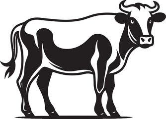 Hoofed Harmony Logo Icon Design Grazing Grace Vector Cow Graphic