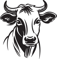 Hoofed Haven Logo Icon Graphic Milk Marvel Cow Vector Graphic