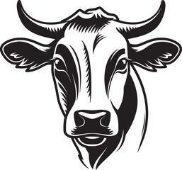 Bovine Bloom Logo Vector Graphic Dairy Dream Cow Icon Art