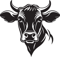 Dairy Duchess Cow Logo Icon Grazing Glamour Vector Icon Design
