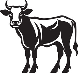 Hoofed Haven Cow Iconic Graphic Milk Marvel Vector Logo Design