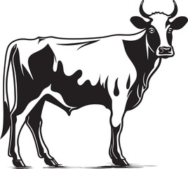 Pasture Pride Cow Logo Graphic Dairy Delight Vector Icon Design