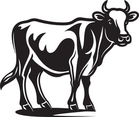 Bovine Brilliance Vector Logo Icon Moo Majesty Iconic Cow Design