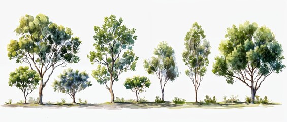 These isolated Olive and Plane trees from Greece are suitable for use in architectural design, decoration