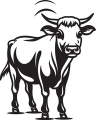 Dairy Delight Vector Icon Design Horned Harmony Logo Iconic Art