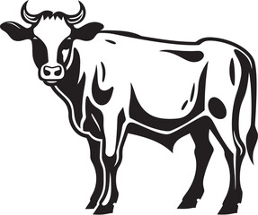 Bovine Bloom Logo Vector Graphic Meadow Muse Cow Iconic Graphic
