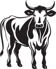 Bovine Beauty Vector Logo Graphic Meadow Majesty Iconic Logo Design