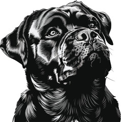 Rottweiler dog clipart, Rottweiler black vector