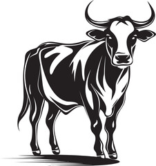 Grazing Gala Vector Logo Design Moo Mirage Cow Iconic Art