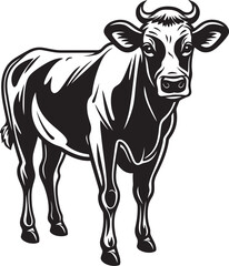 Horned Harmony Logo Design Graphic Dairy Dream Vector Logo Art