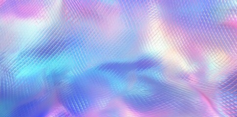 Obraz premium hologram textured fabric with a pattern of blue, pink, and purple