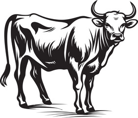 Dairy Dream Vector Logo Art Bovine Bloom Iconic Cow Icon