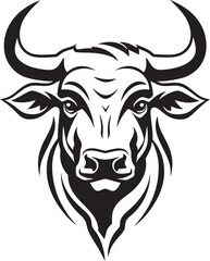 Bovine Beauty Vector Logo Design Pastoral Pride Cow Iconic Art