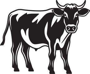 Pastoral Pride Cow Iconic Art Moo Marvel Logo Vector Icon