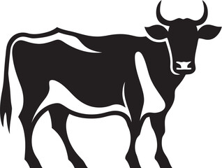 Moo Marvel Logo Vector Icon Meadow Majesty Iconic Cow Design